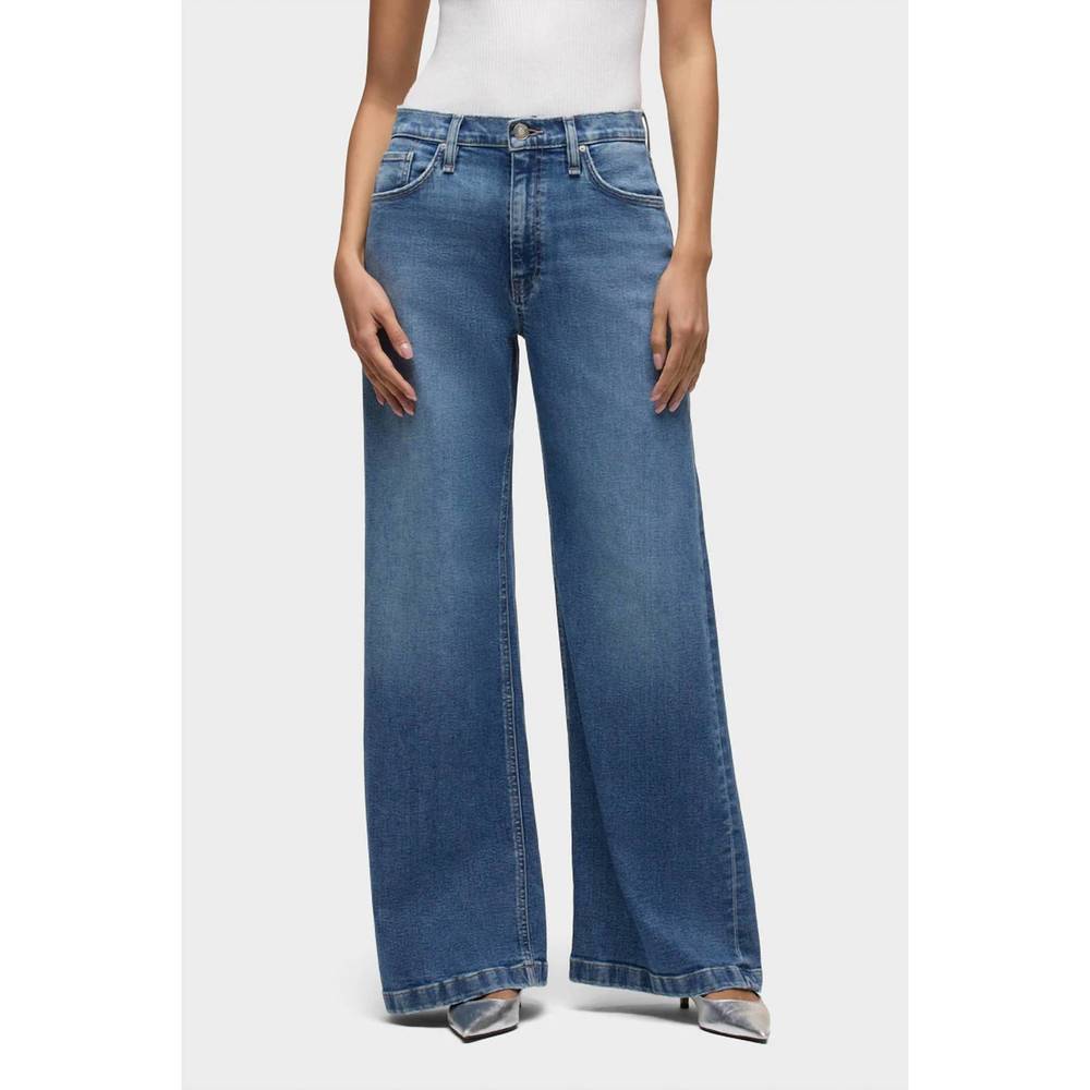 NEW HUDSON jodi loose fit wide leg jeans in lake